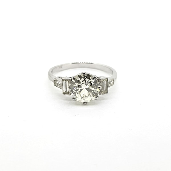 1.82 carat old cut diamond solitaire ring - image 3