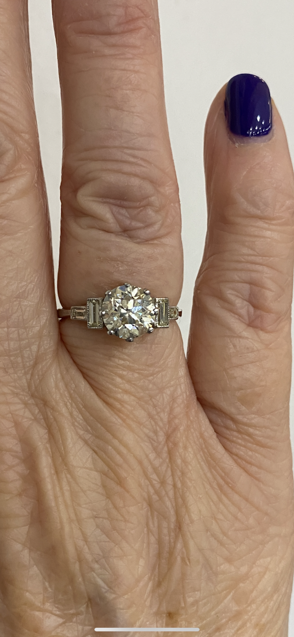 1.82 carat old cut diamond solitaire ring - image 4