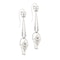 A Pair of Platinum Gold Diamond Pearl Earrings - image 2
