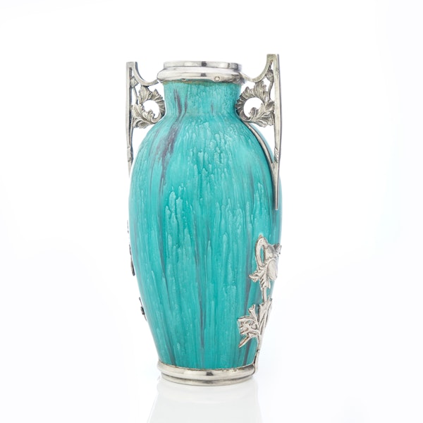 French silver and porcelain Art Nouveau Vase, c.1900 - image 2