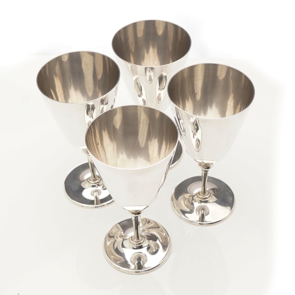American sterling silver set of 4 wine goblets by Tiffany,c.1900 - image 5