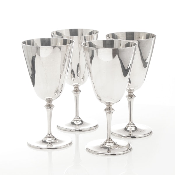 American sterling silver set of 4 wine goblets by Tiffany,c.1900 - image 2