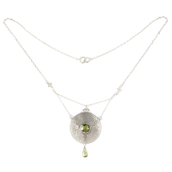 A Silver Tourmaline Necklace by Theodor Farnher - image 1