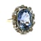 Sapphire and Diamond Platinum Cluster Ring, 17.17ct - image 3