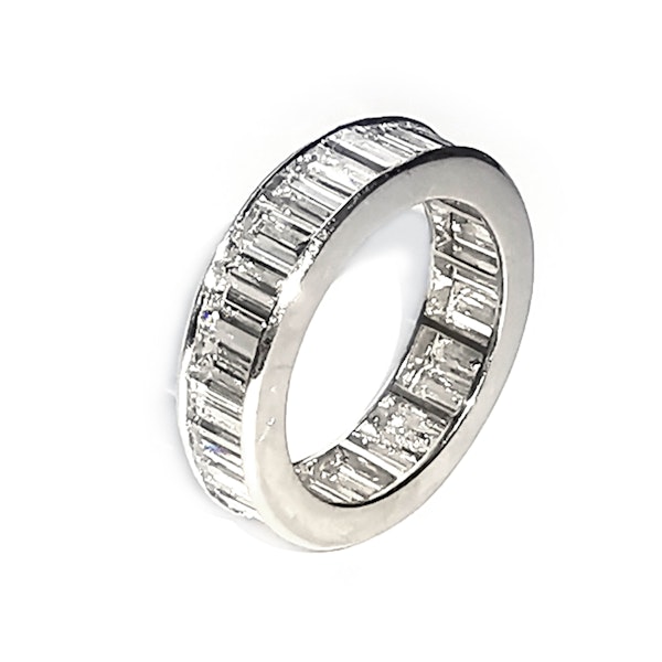 Baguette Cut Diamond Platinum Full Eternity Ring, 6.00ct - image 3