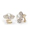 Antique Natural Pearl, Diamond, Gold And Platinum Cluster Earrings, Circa 1920 - image 2