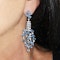 Modern Aquamarine Diamond and White Gold Chandelier Drop Earrings - image 3