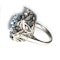 Aquamarine and Diamond Platinum Flower Cluster Ring - image 6