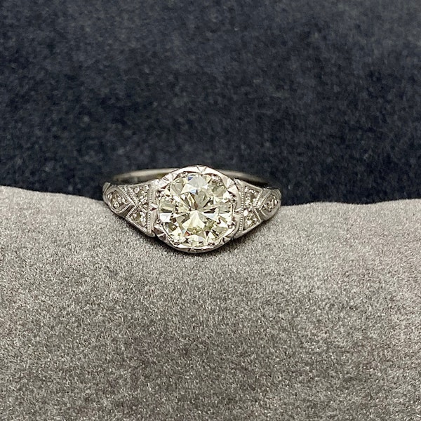 Diamond Ring in Platinum date circa 1920, SHAPIRO & Co since1979 - image 4