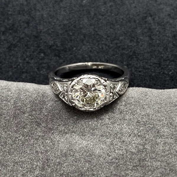 Diamond Ring in Platinum date circa 1920, SHAPIRO & Co since1979 - image 8