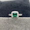 Emerald Diamond Ring in Platinum, date circa 1970, SHAPIRO & Co since1979 - image 4
