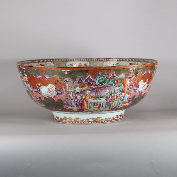 Massive Chinese Mandarin punch bowl, Qianlong (1736-95) - image 6