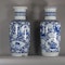 Pair of Chinese blue and white rouleau vases, Kangxi (1662-1722) - image 6