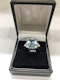 Vintage aquamarine diamond platinum ring - image 2