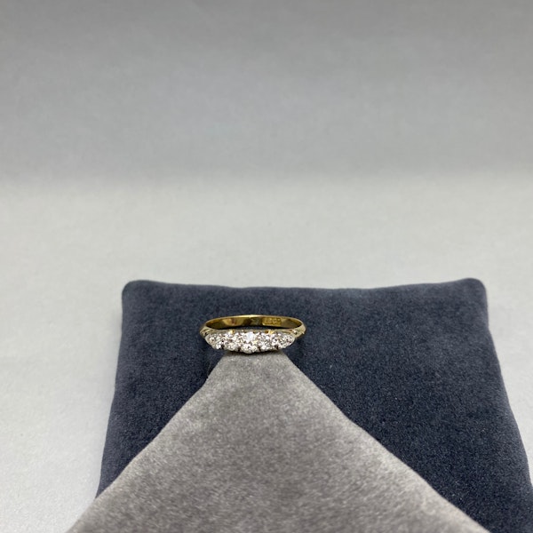 Five Stone Diamond Ring in 18ct Gold date 1905, Lilly's Attic since 2001 - image 6