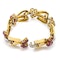 French Vintage Ruby Diamond and Gold Bracelet, Circa 1947 - image 4