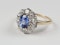Antique cornflower blue sapphire and diamond engagement ring sku 5288 DBGEMS Ltd - image 2