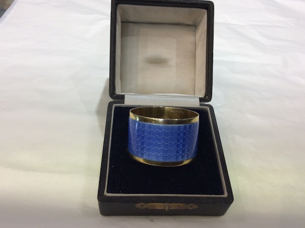 A silver & Enamel  Napkin Ring - image 4