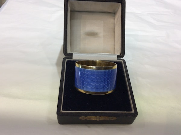 A silver & Enamel  Napkin Ring - image 3
