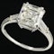 MM7133r Art Deco baguette and round diamond platinum ring 2 cts in two round diamonds 1920c - image 1