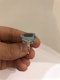 Deco aquamarine diamond platinum ring - image 2