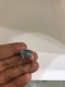 Deco aquamarine diamond platinum ring - image 4