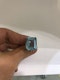 Deco aquamarine diamond platinum ring - image 3