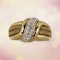 Italian Gold and Diamond Ring - image 1