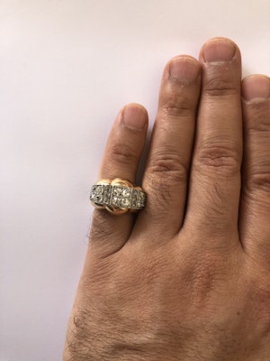 1950,s diamond 18ct gold and platinum ring