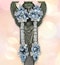 Vintage French Aquamarine and Diamond Drop Earrings - image 1