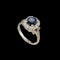 MM7125r Sapphire diamond 1960c w/ gold ring - image 1