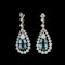 MM7104e Aquamarine diamond fine drop earrings platinum 1920/30c - image 1