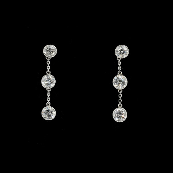 MM7093e Platinum everyday wearable drop earrings 1970c - image 1