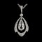 MM7103p Platinum 1910c Edwardian everyday wearable pear shaped diamond pendant - image 1
