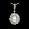 MM7062p Victorian gold silver natural pearl diamond wearable pendant 1880c - image 1