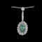 MM7122p Black opal diamond Edwardian 1910c drop pendant - image 1