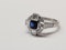 Art deco sapphire and diamond engagement ring skull 5302 DBGEMS - image 4