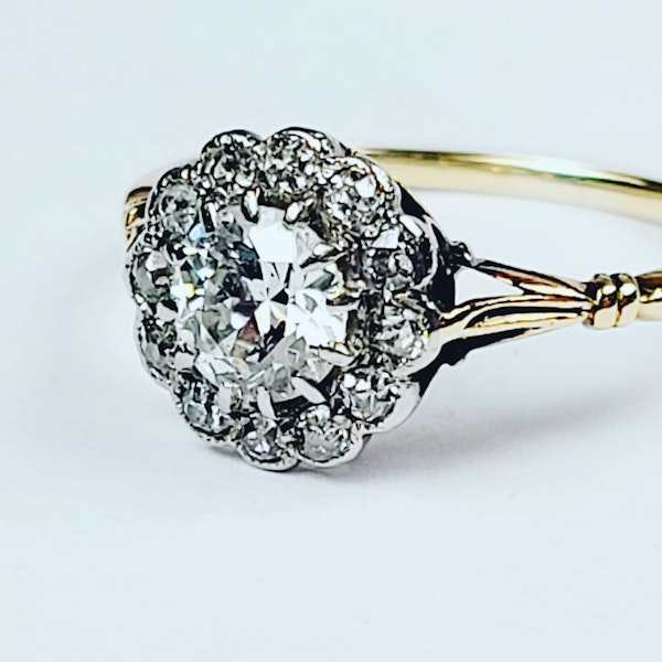 Pretty Edward's diamond cluster engagement ring sku 5300 DBGEMS - image 2