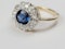 Gorgeous Edwardian sapphire and diamond cluster engagement ring sku 5308 DBGEMS - image 3