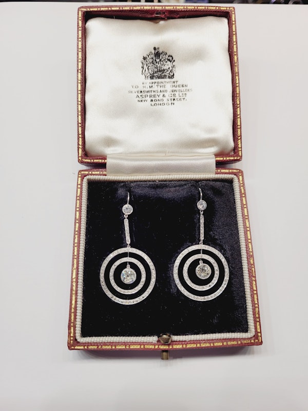 Art deco articulated diamond drop earrings sku 5316 DBGEMS - image 4