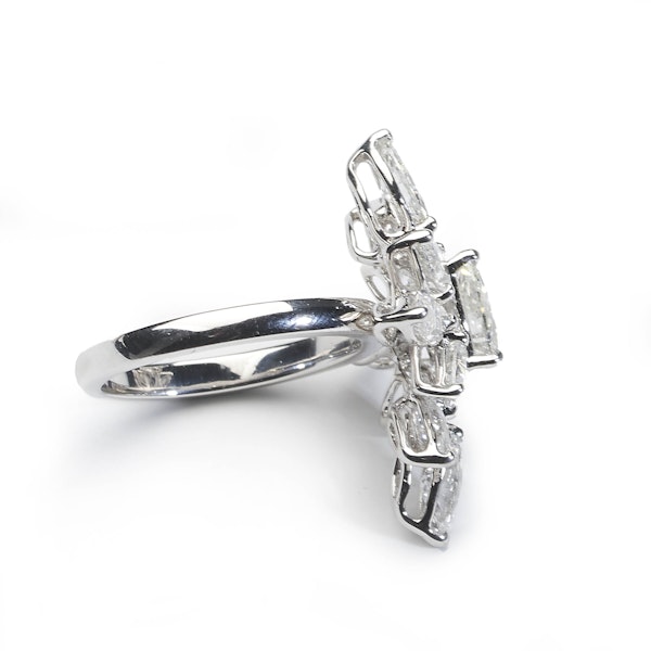 Platinum Fancy Diamond Cluster Ring, 3.71ct - image 4