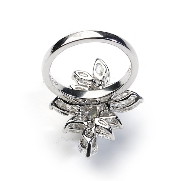 Platinum Fancy Diamond Cluster Ring, 3.71ct - image 3