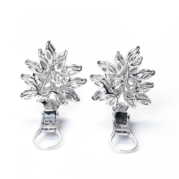 Diamond Cluster Earrings, 10.61ct - image 2