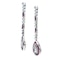 Art Deco Style Ruby and Diamond Platinum Drop Earrings - image 2