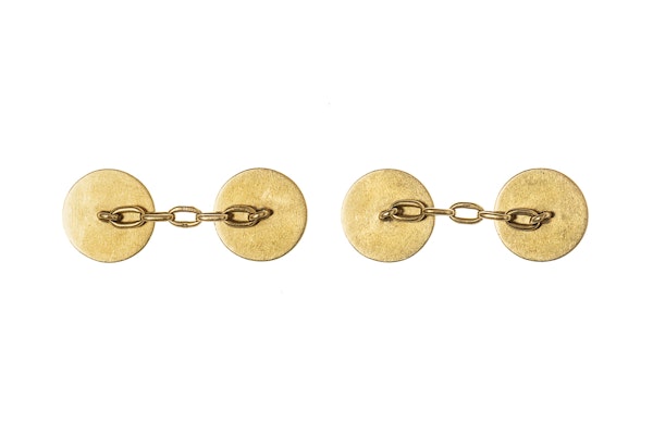 Gold Lotus Flower Cufflinks dating from late 19th Century - image 3
