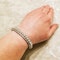 Modern Pearl, Diamond and Platinum Line Bracelet 3.81ct - image 4