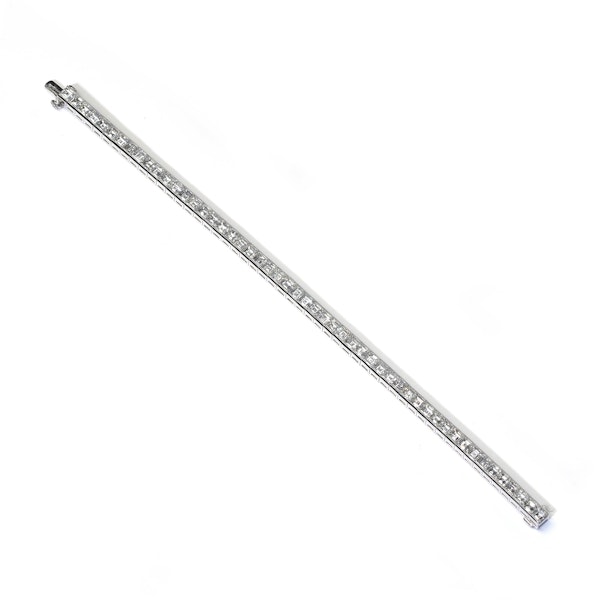 Modern Diamond and Platinum Line Bracelet 13.95ct - image 2