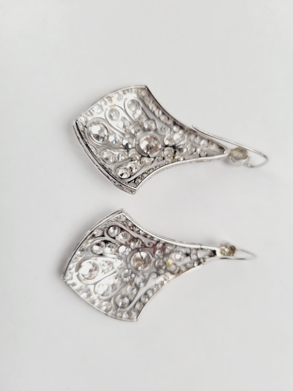 Antique diamond drop earrings sku 5340 DBGEMS - image 3