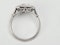 Art deco Asscher cut diamond and sapphire target ring sku 5354 - image 3