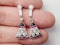 Art deco Egyptian revival drop earrings sku 5392 DBGEMS - image 2